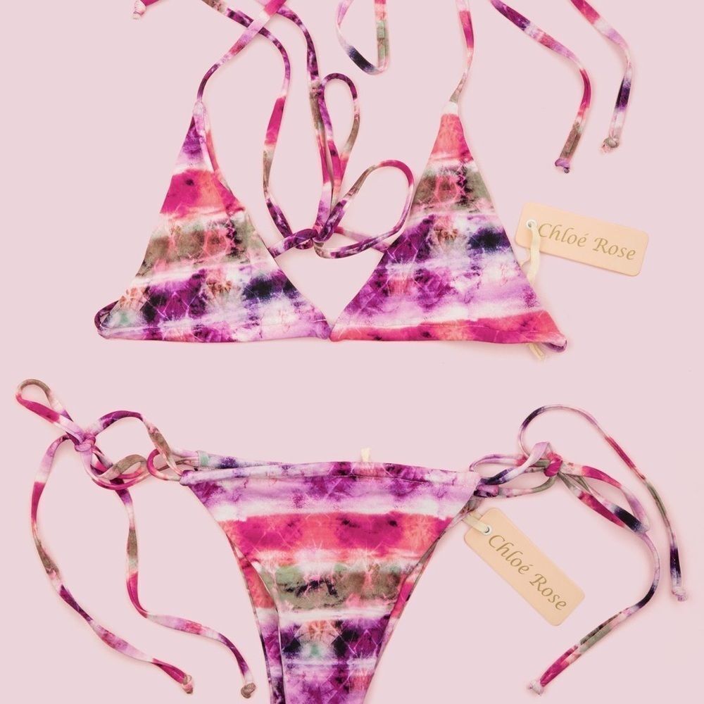 Chloe Rose Dream On Bikini w/ top & bottom tie dye